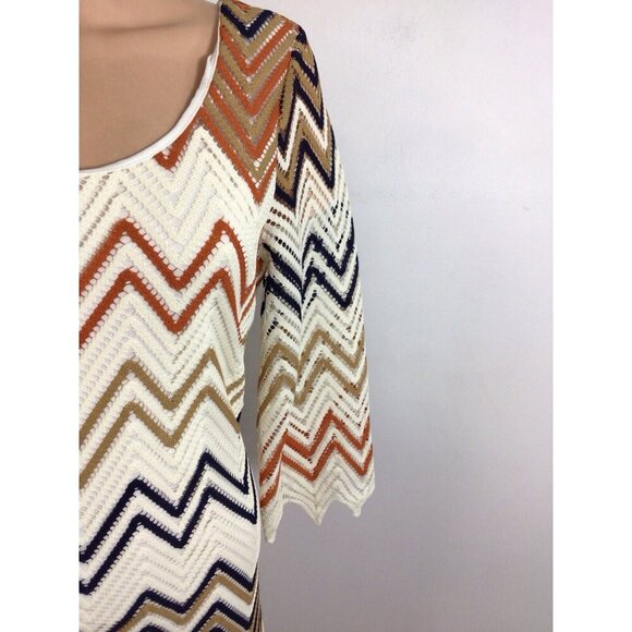 Carrie Allen Boho Dress Chevron Print Womens Medium - Picture 8 of 10